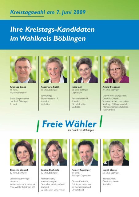 Ihre Kreistags-Kandidaten im Wahlkreis Böblingen - Freie Wähler ...