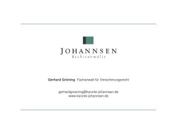 Private UV Vortrag Nürnberg - Kanzlei Johannsen