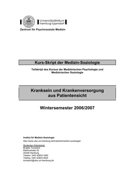 Kranksein Und Krankenversorgung Aus Patientensicht