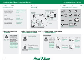 Installation des T-Stück-Durchfluss-Sensors T Parçası ... - Rain Bird