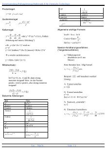 Mathe 2 PL Formelsammlung