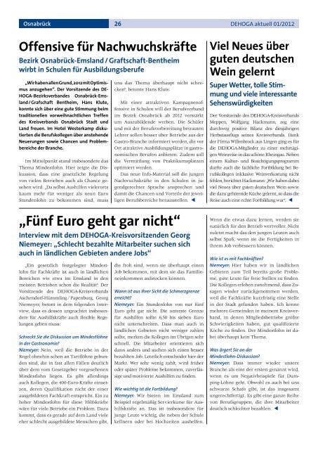 DEHOGA Magazin Nr. 2 März/April 2012 - DEHOGA Niedersachsen