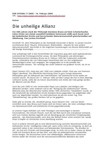 Die unheilige Allianz