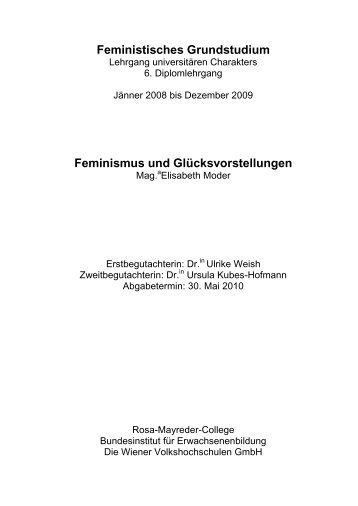 Feminismus und Glücksvorstellungen