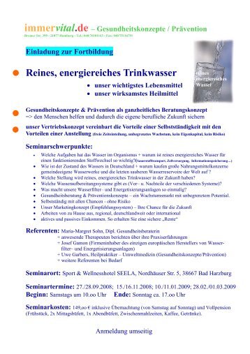 Reines, energiereiches Trinkwasser - immervital.de-Logo