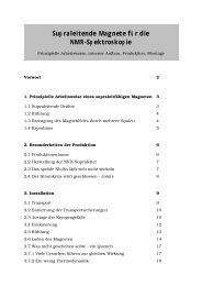 Supraleitende Magnete für die NMR-Spektroskopie