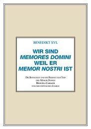 wir sind memores domini weil er memor nostri ist - Gemeinschaft ...