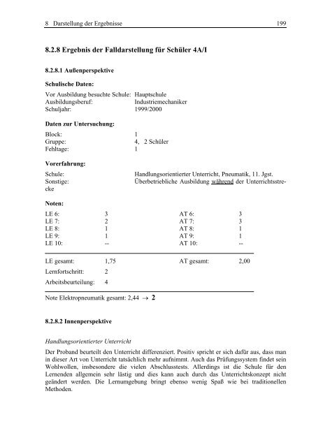 Lernprozesse in einem handlungsorientierten beruflichen Unterricht ...