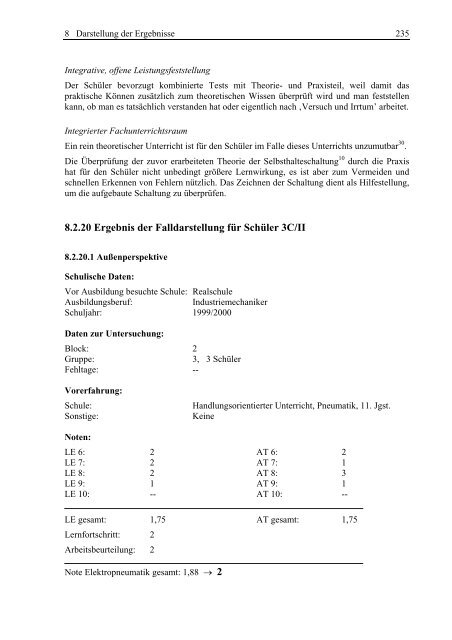 Lernprozesse in einem handlungsorientierten beruflichen Unterricht ...