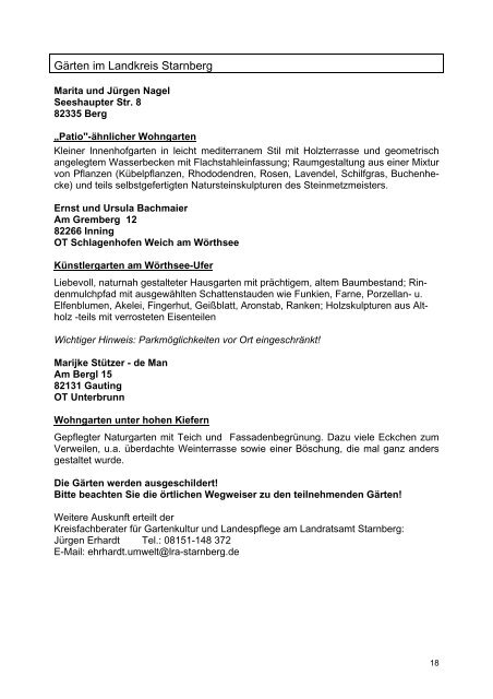 Liste - Bezirksverband Oberbayern für Gartenbau und Landespflege ...