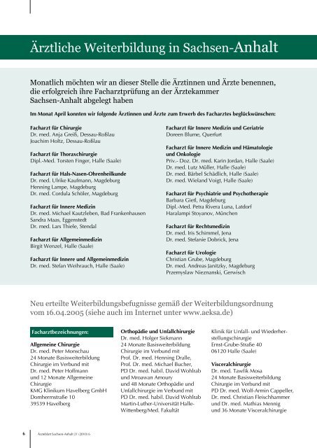 Als PDF-Datei herunterladen - Ärzteblatt Sachsen-Anhalt