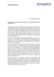 Pressemitteilung - Bitmarck Holding GmbH