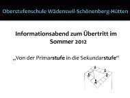 Informationsabend zum Übertritt im Sommer 2012