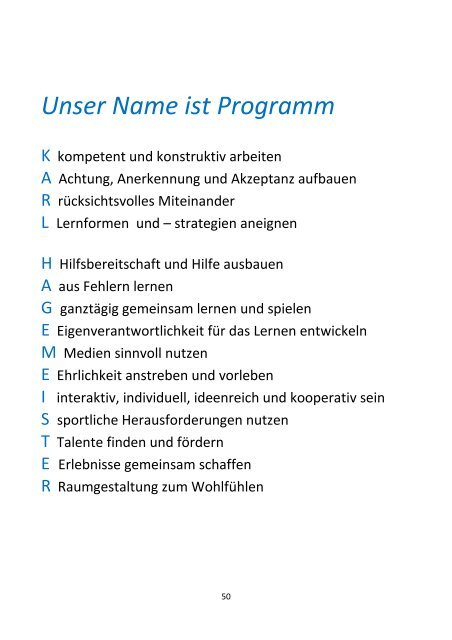 Schulprogramm KHGS - VHG Karl Hagemeister