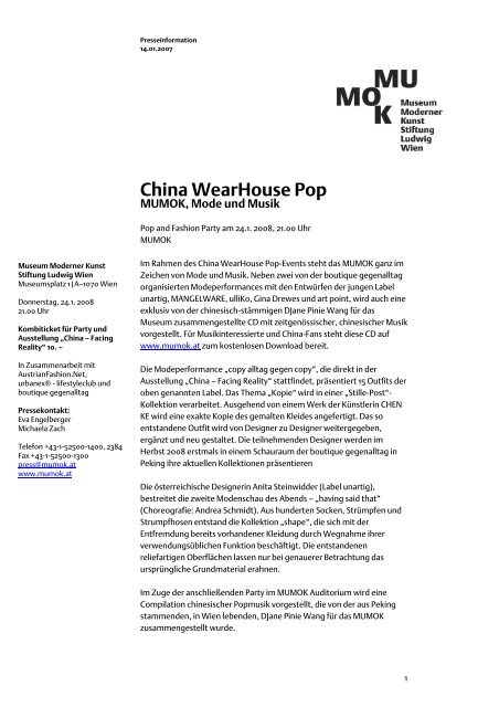 China WearHouse Pop - Mumok