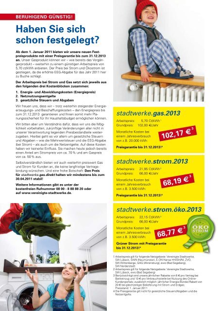 Gewinnspiel - Vereinigte Stadtwerke GmbH