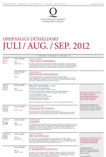 Spielplan JULI / SEPTEMBER 2012 - IOCO