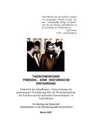 tadschikischer frieden - eine historische erfahrung - Botschaft der ...