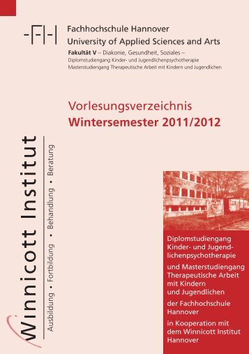 Vorlesungsverzeichnis Wintersemester 2011/2012 - Winnicott ...