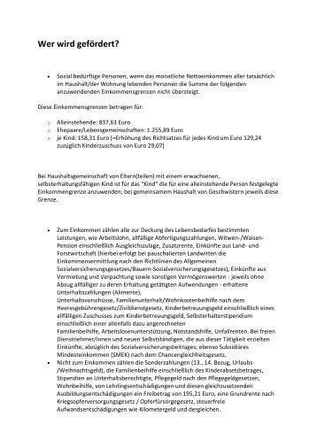 Heizkostenzuschuss – Aktion 2012/2013 (Wer wird gefördert? - Was ...