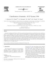 Classification of huminite—ICCP System 1994