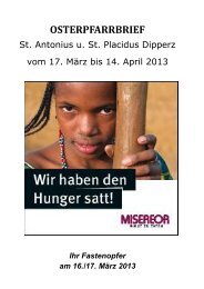 Pfarrbrief 17.03.-14.04.2013 - Katholische Kirche Dipperz