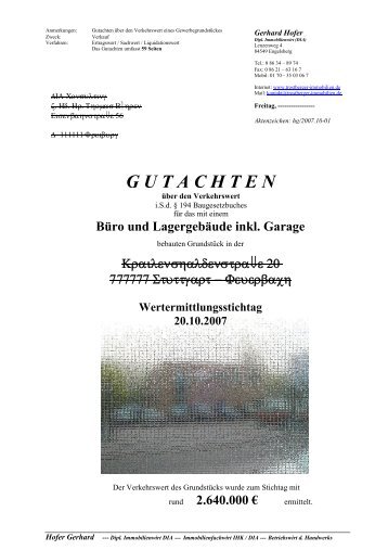 GUTACHTEN - hofer-immowert