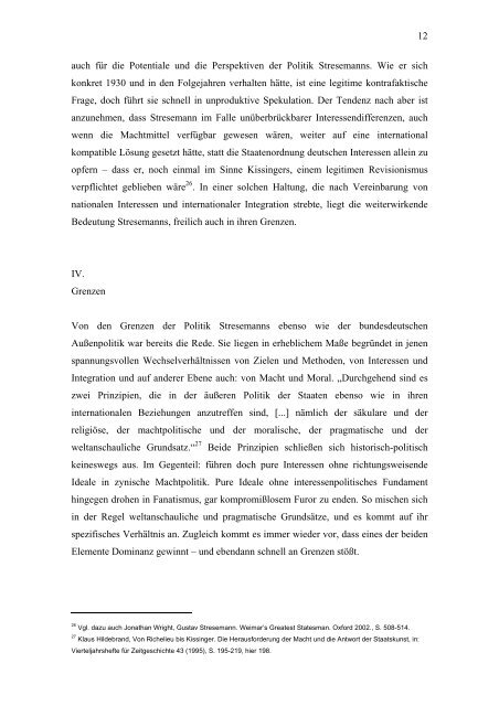 Revisionismus und Verständigung Gustav Stresemann und die ...