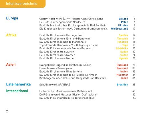 Ökumenische Partnerschaften im Sprengel Ostfriesland