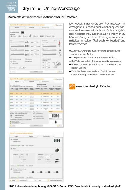 drylin® E – elektrische Antriebstechnik: Linearachsen mit Motor - Igus