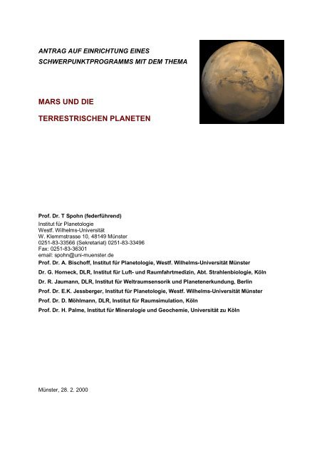 mars und die terrestrischen planeten - LAMPSACUS.COM