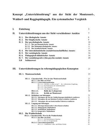 und Reggiopädagogik. Ein systematischer Vergleich