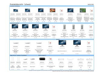 Produktübersicht - Schweiz - Apple