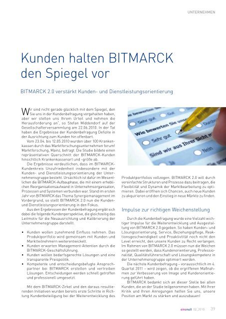 SBK im Umstellungs- projekt zu iskv_21c - Bitmarck Holding GmbH