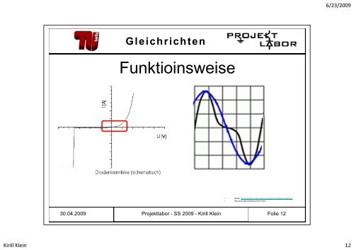 Gleichrichten - Projektlabor - TU Berlin