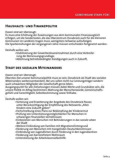 Osnabrück gemeinsam stark - SPD Osnabrück