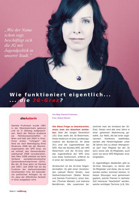 REDeMAG Das Magazin der Jungen Generation in der SPÖ Graz