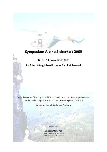 Symposium Alpine Sicherheit 2009 vom 12. - 13.11.2009 in Bad ...