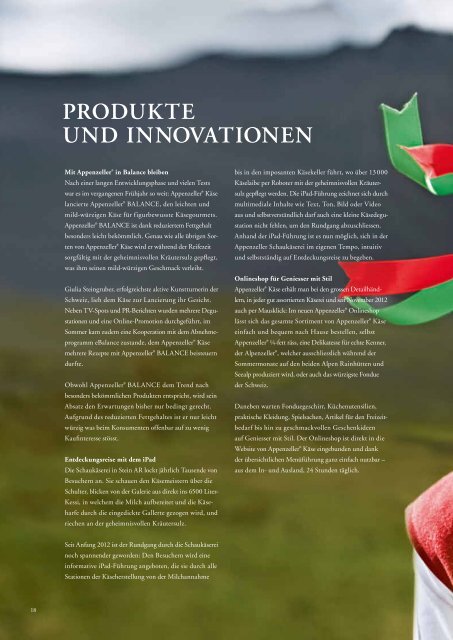 Jahresbericht 2012 - Appenzeller® Käse