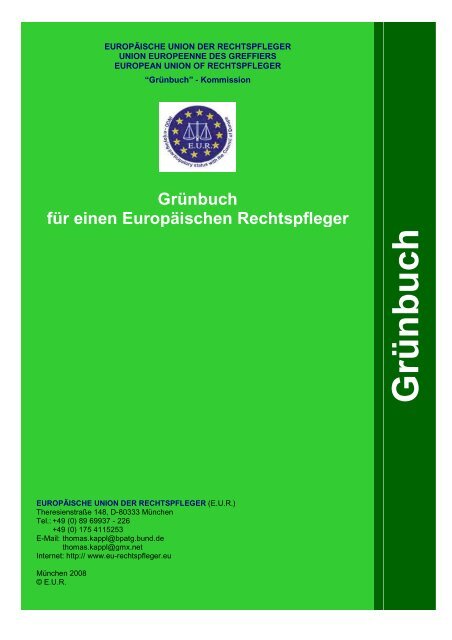 Grünbuch für einen Europäischen Rechtspfleger als PDF