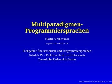 Multiparadigmen- Programmiersprachen - grabmueller.de