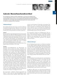 Sakrale Wurzeltaschendivertikel - Rheuma Schweiz