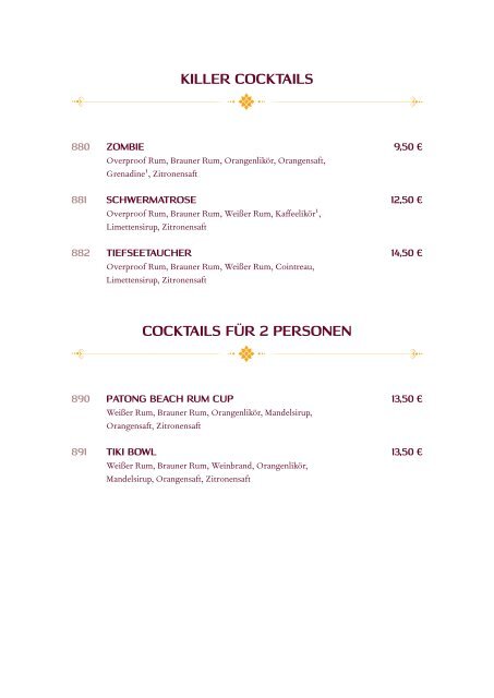 Cocktailkarte (eindruck).indd - Royal Orchid Restaurant Wiesbaden