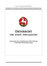 Satzung über die Benutzung des Leichenhauses - Stadt Freilassing