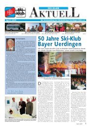 Ski-Klub aktuell - Ski-Klub Bayer Uerdingen