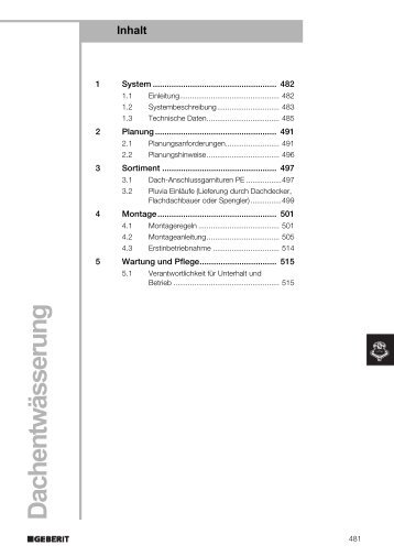 Dachentwässerung - Geberit