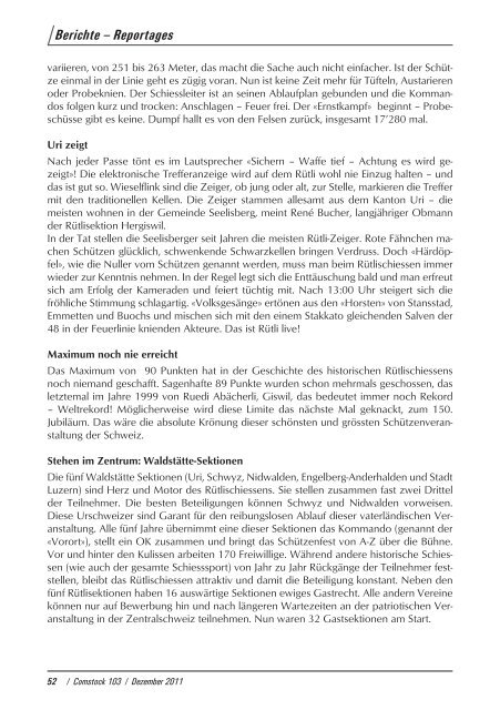 Bulletin Nr. 103 Dezember 2011