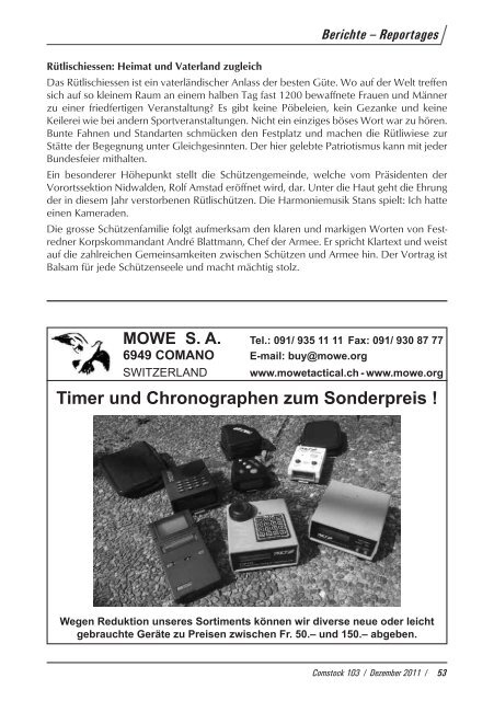 Bulletin Nr. 103 Dezember 2011