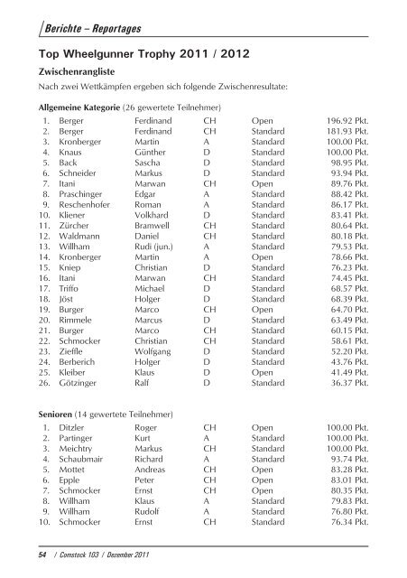 Bulletin Nr. 103 Dezember 2011