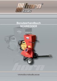 Benutzerhandbuch HORN Schredder HSHS13 - horntools.com